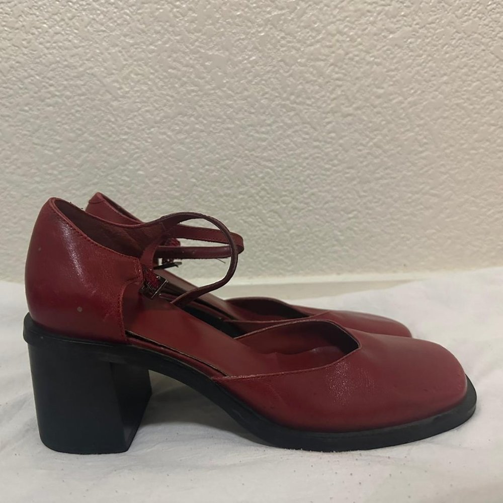 Leather Italian Design Piazza Red Heels